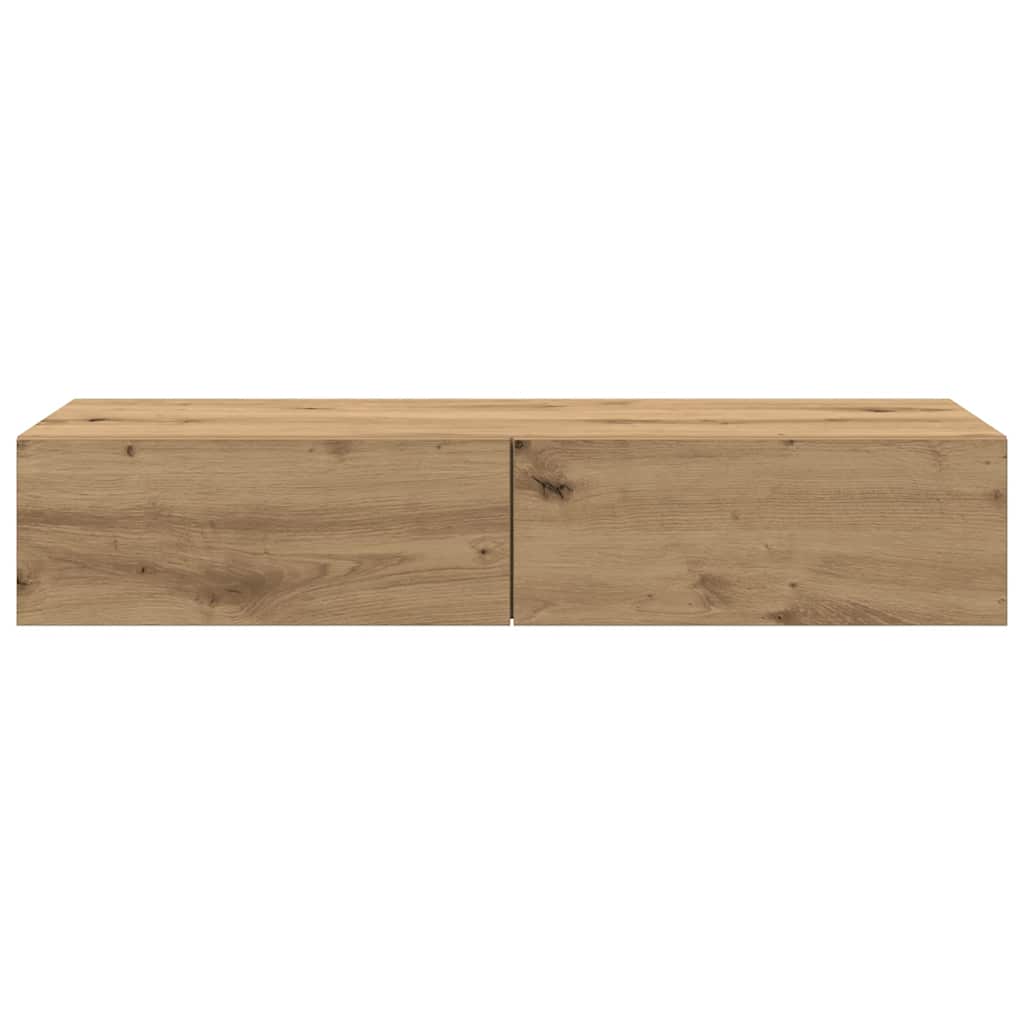 Falipolc fiókokkal artisian tölgy 100x36x19 cm műszaki fa