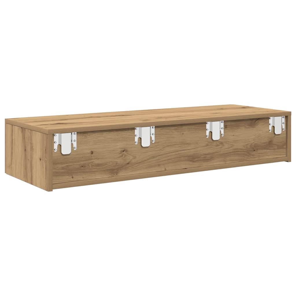 Falipolc fiókokkal artisian tölgy 100x36x19 cm műszaki fa