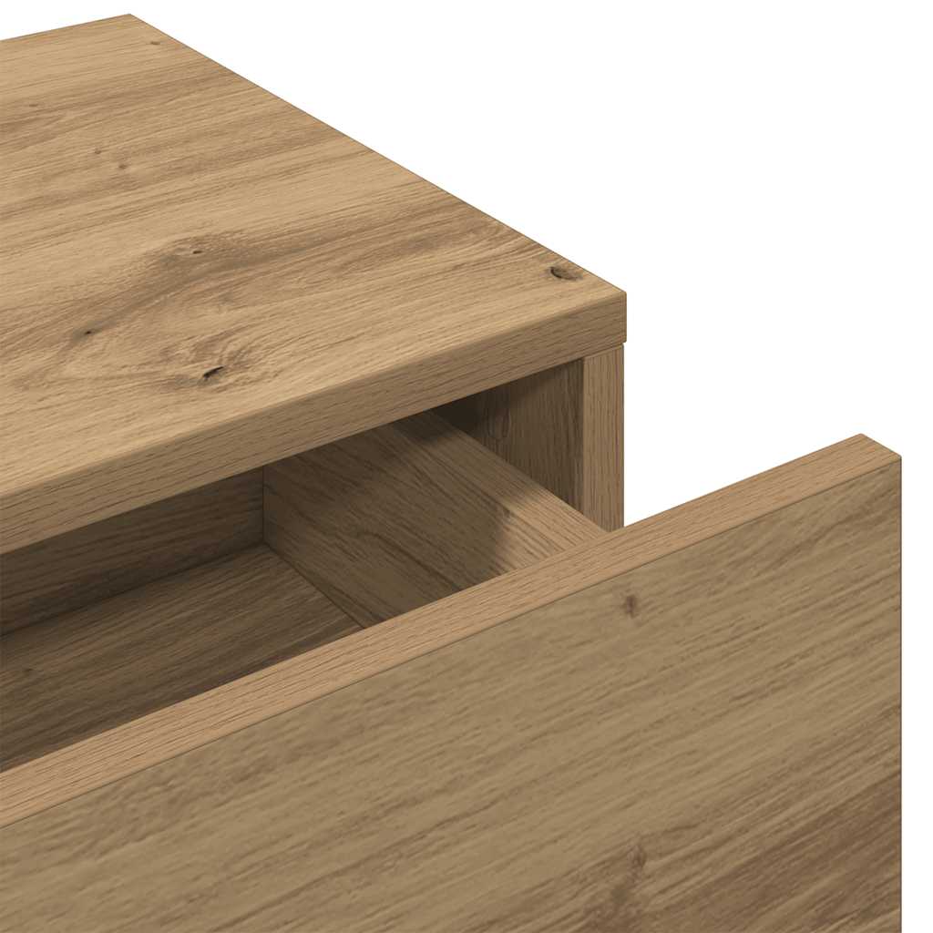 Falipolc fiókokkal artisian tölgy 100x36x19 cm műszaki fa