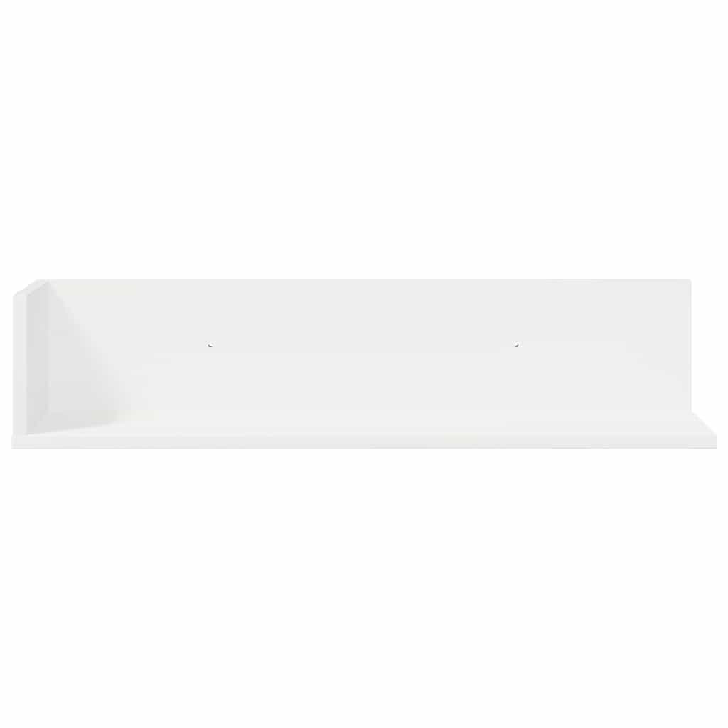2 db fehér szerelt fa fali polc 75 x 16,5 x 16,5 cm