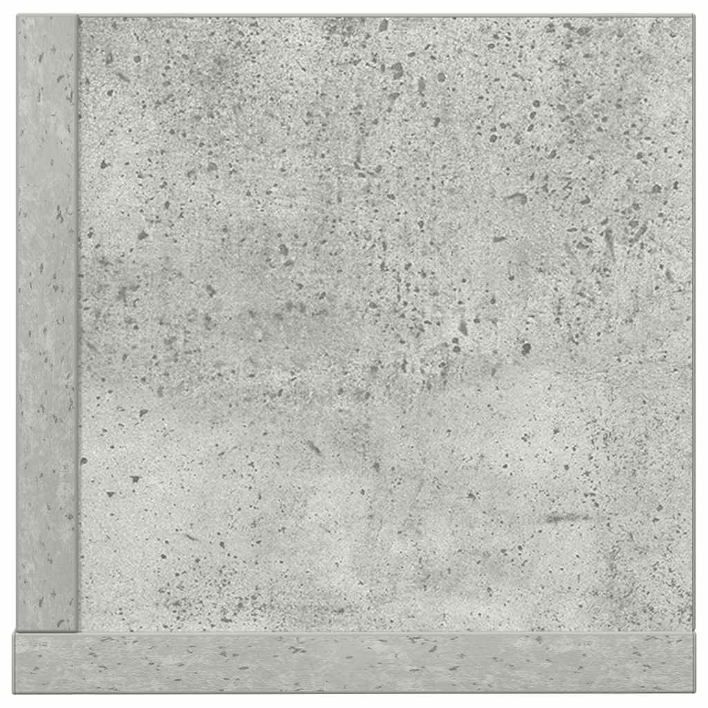 2 db betonszürke szerelt fa fali polc 100 x 16,5 x 16,5 cm