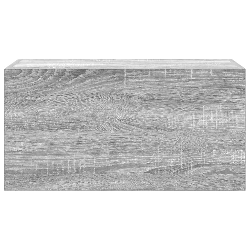 szürke sonoma szerelt fa fali fürdőszobaszekrény 60x25x30 cm