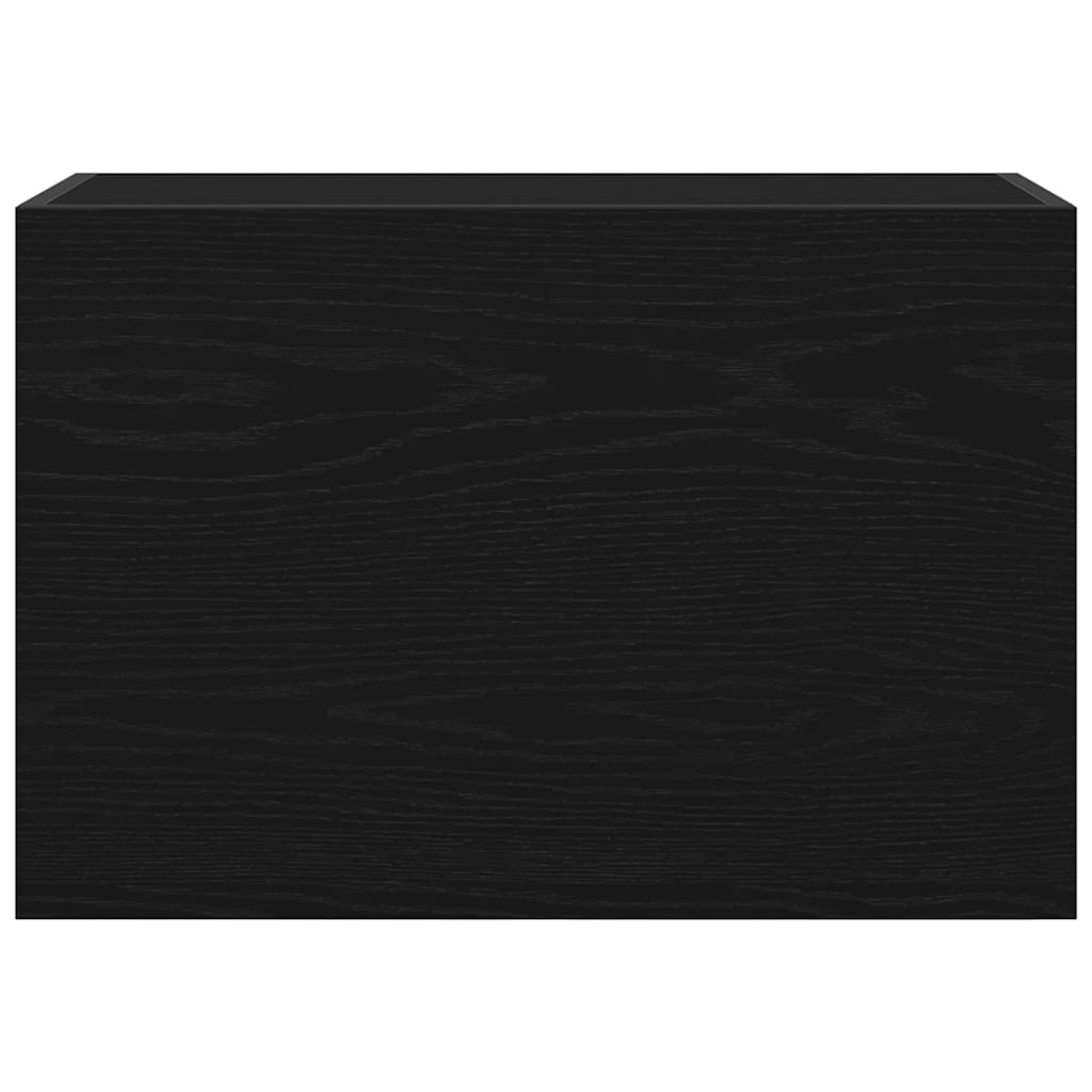 fekete szerelt fa fali fürdőszobaszekrény 60x25x40 cm