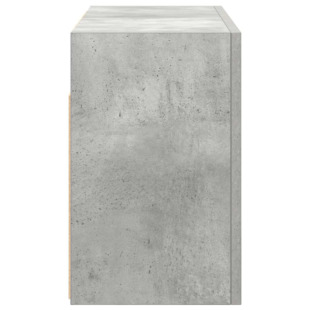 betonszürke szerelt fa fali fürdőszobaszekrény 60 x 25 x 40 cm