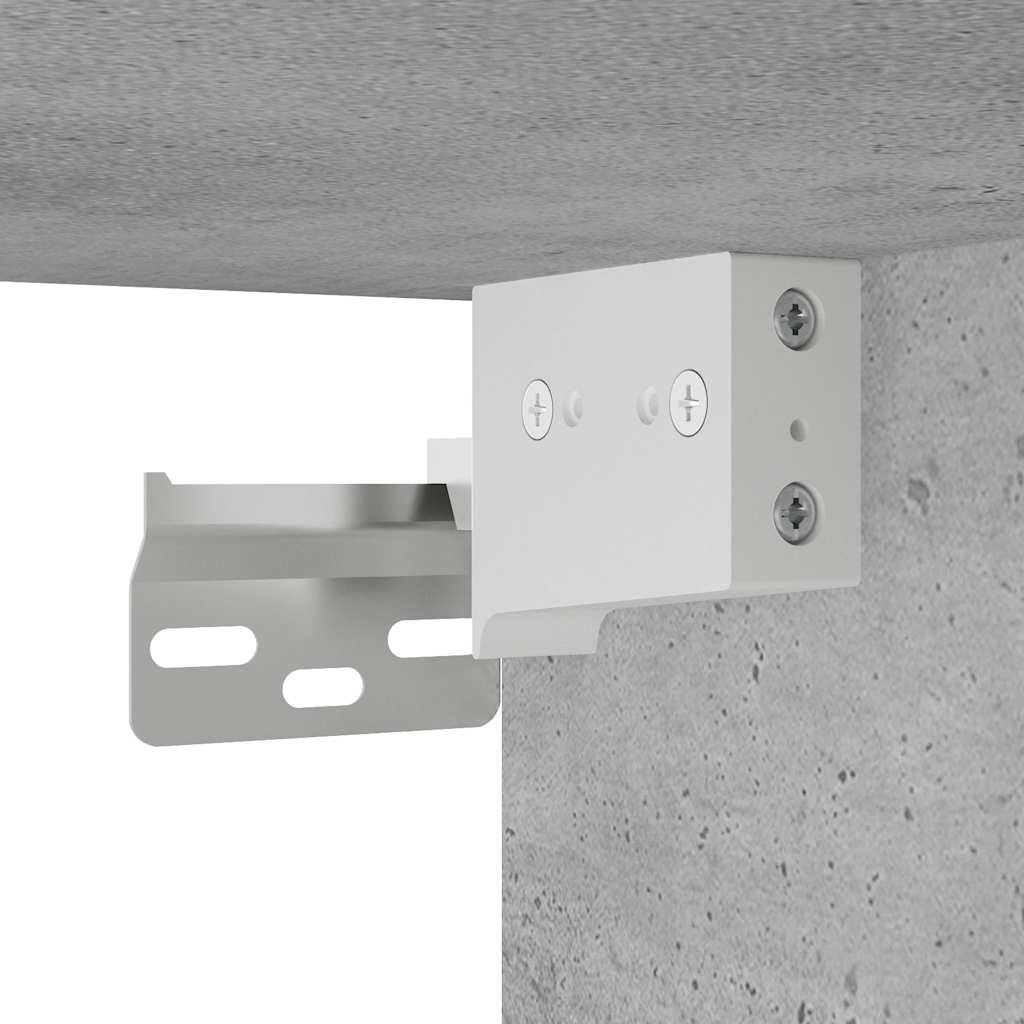 betonszürke szerelt fa fali fürdőszobaszekrény 60 x 25 x 40 cm