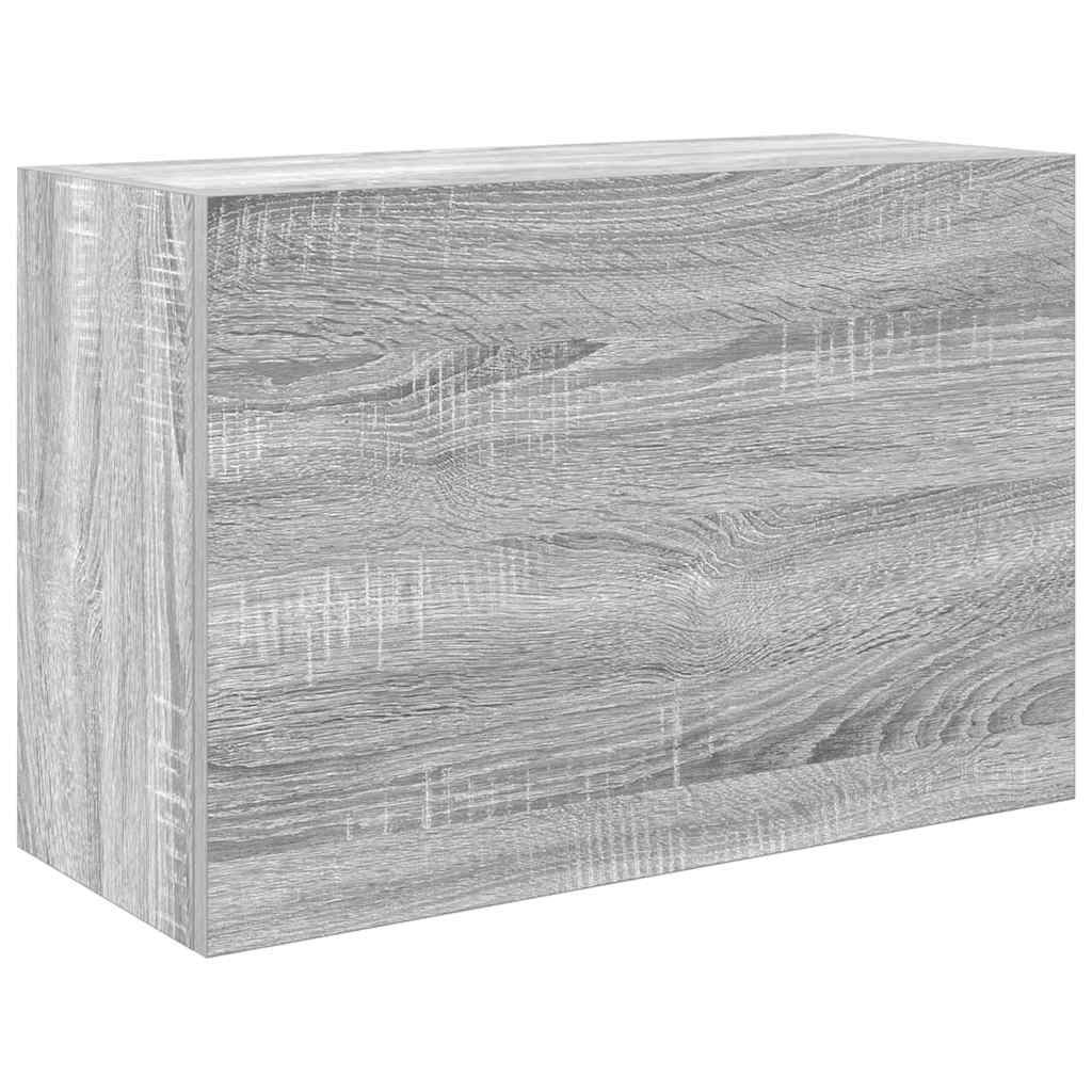 szürke sonoma szerelt fa fali fürdőszobaszekrény 60x25x40 cm