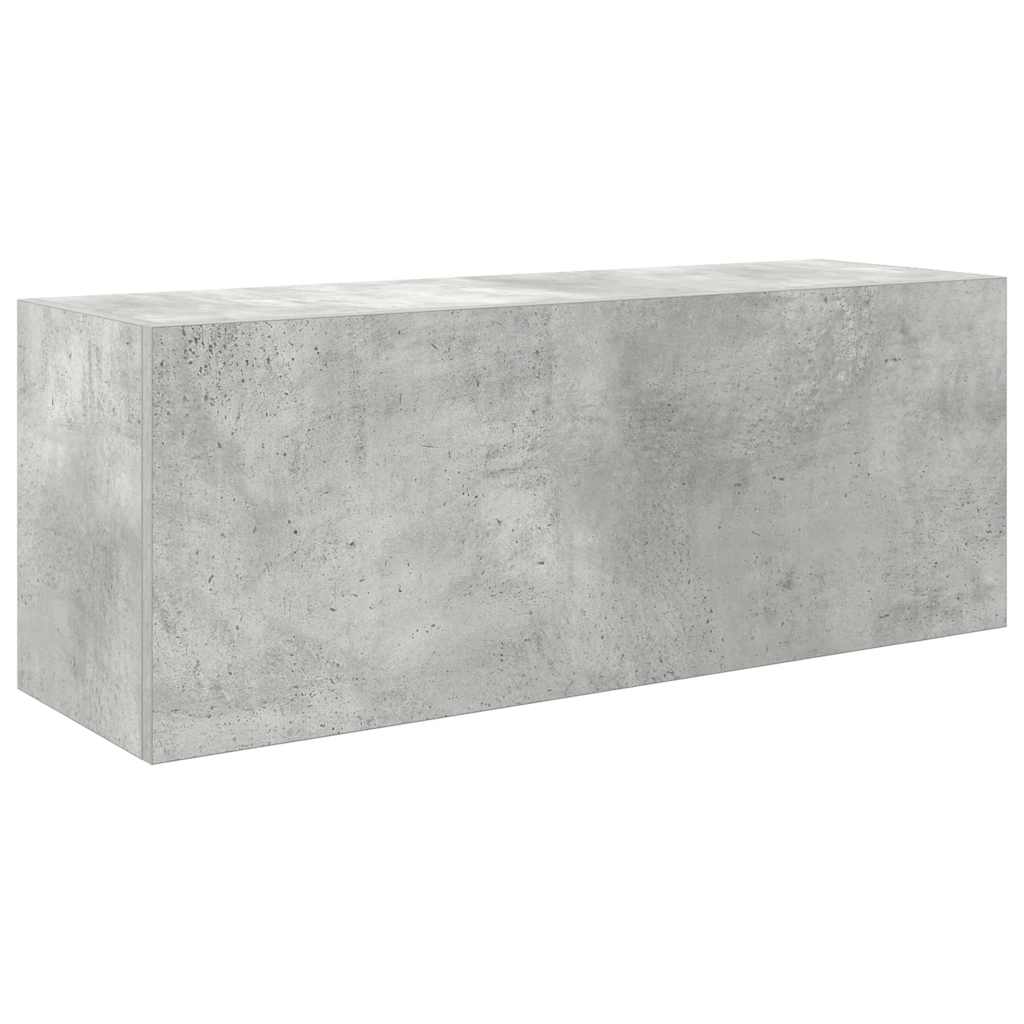 betonszürke szerelt fa fali fürdőszobaszekrény 80 x 25 x 30 cm