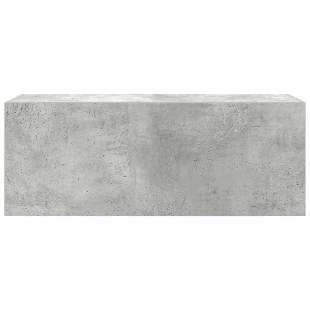 betonszürke szerelt fa fali fürdőszobaszekrény 80 x 25 x 30 cm
