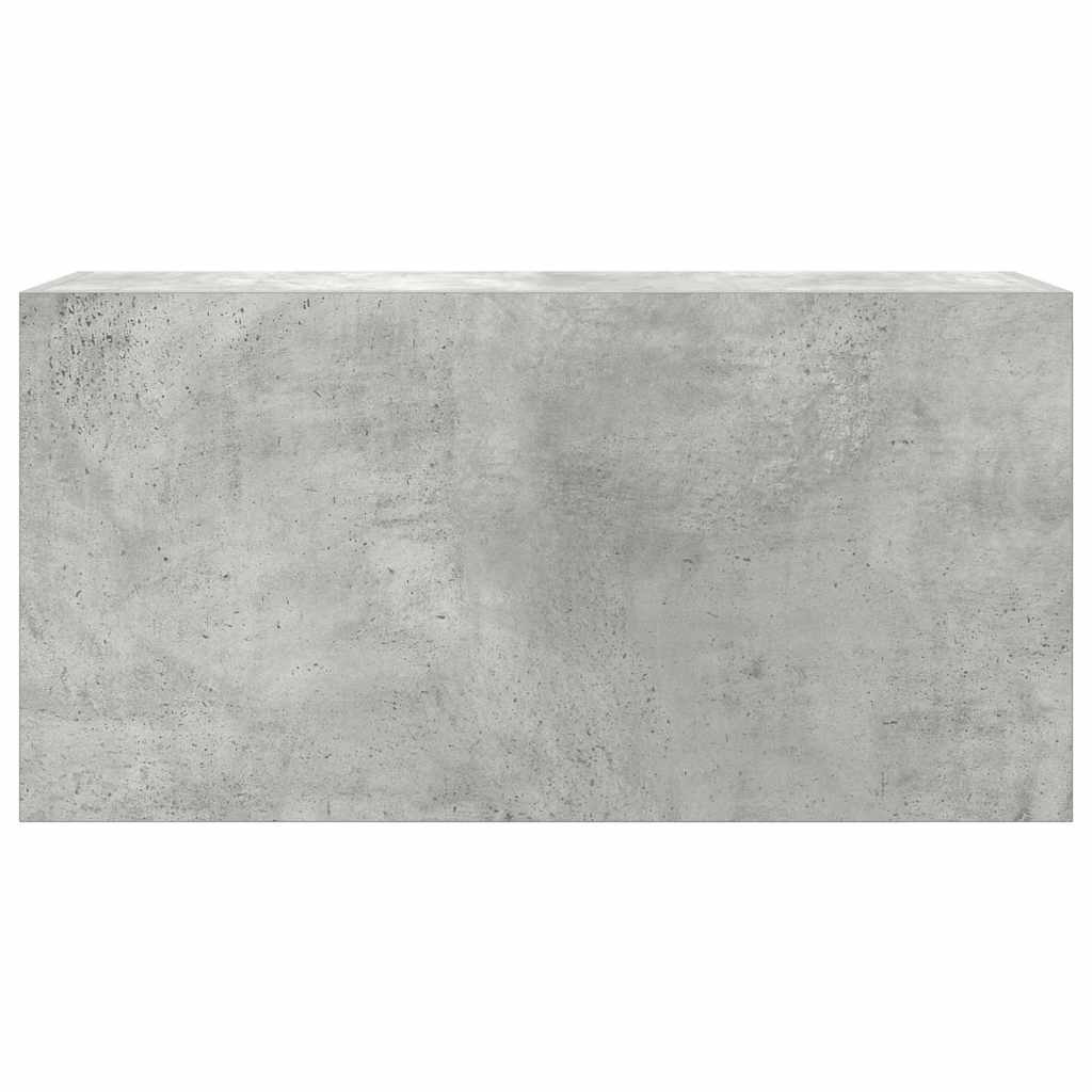 betonszürke szerelt fa fali fürdőszobaszekrény 80 x 25 x 40 cm