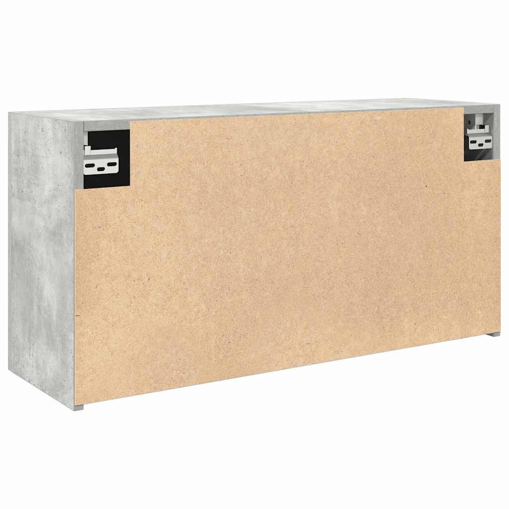 betonszürke szerelt fa fali fürdőszobaszekrény 80 x 25 x 40 cm