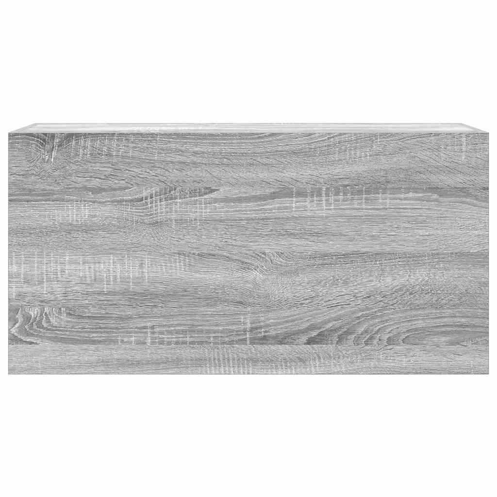szürke sonoma szerelt fa fali fürdőszobaszekrény 80x25x40 cm