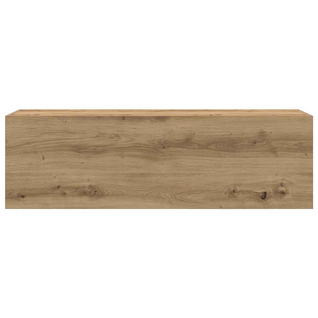 kézműves tölgy szerelt fa fali fürdőszobaszekrény 100x25x30 cm