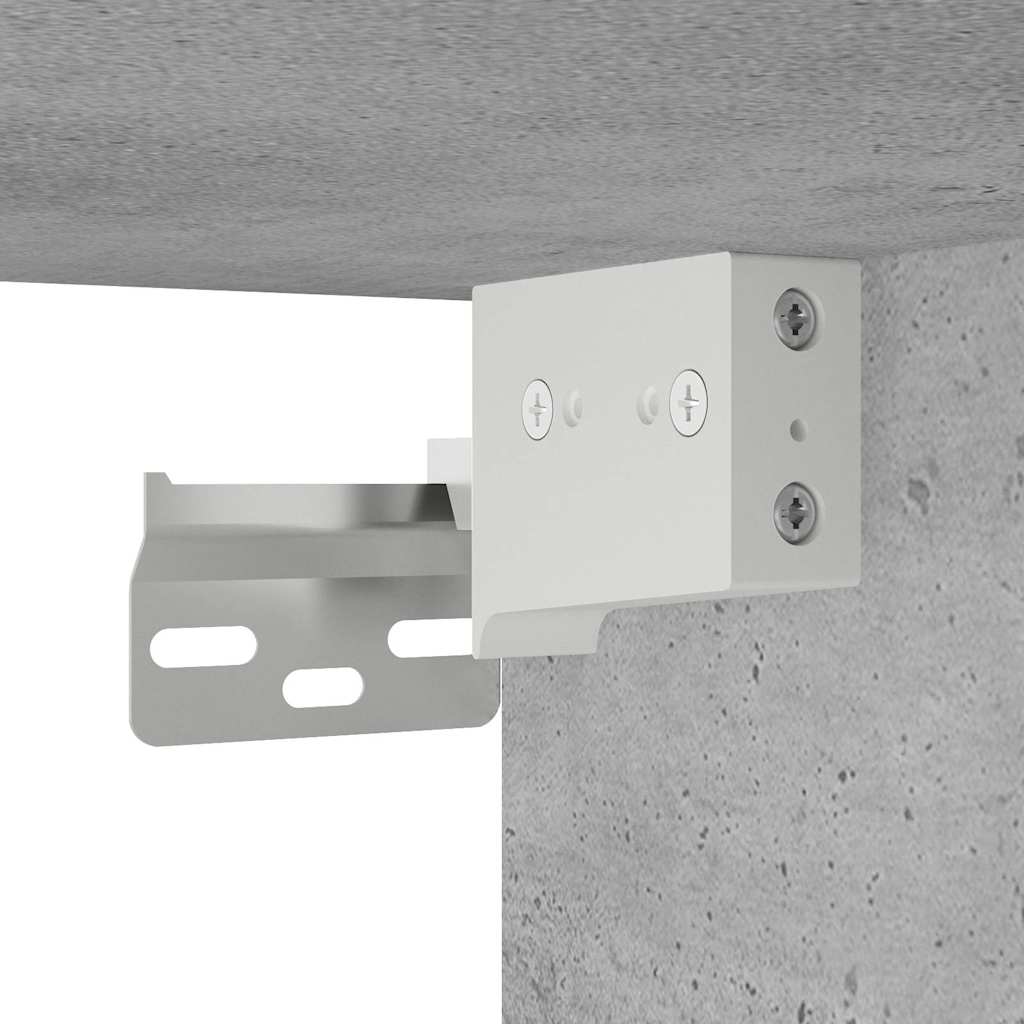 betonszürke szerelt fa fali fürdőszobaszekrény 100 x 25 x 40 cm