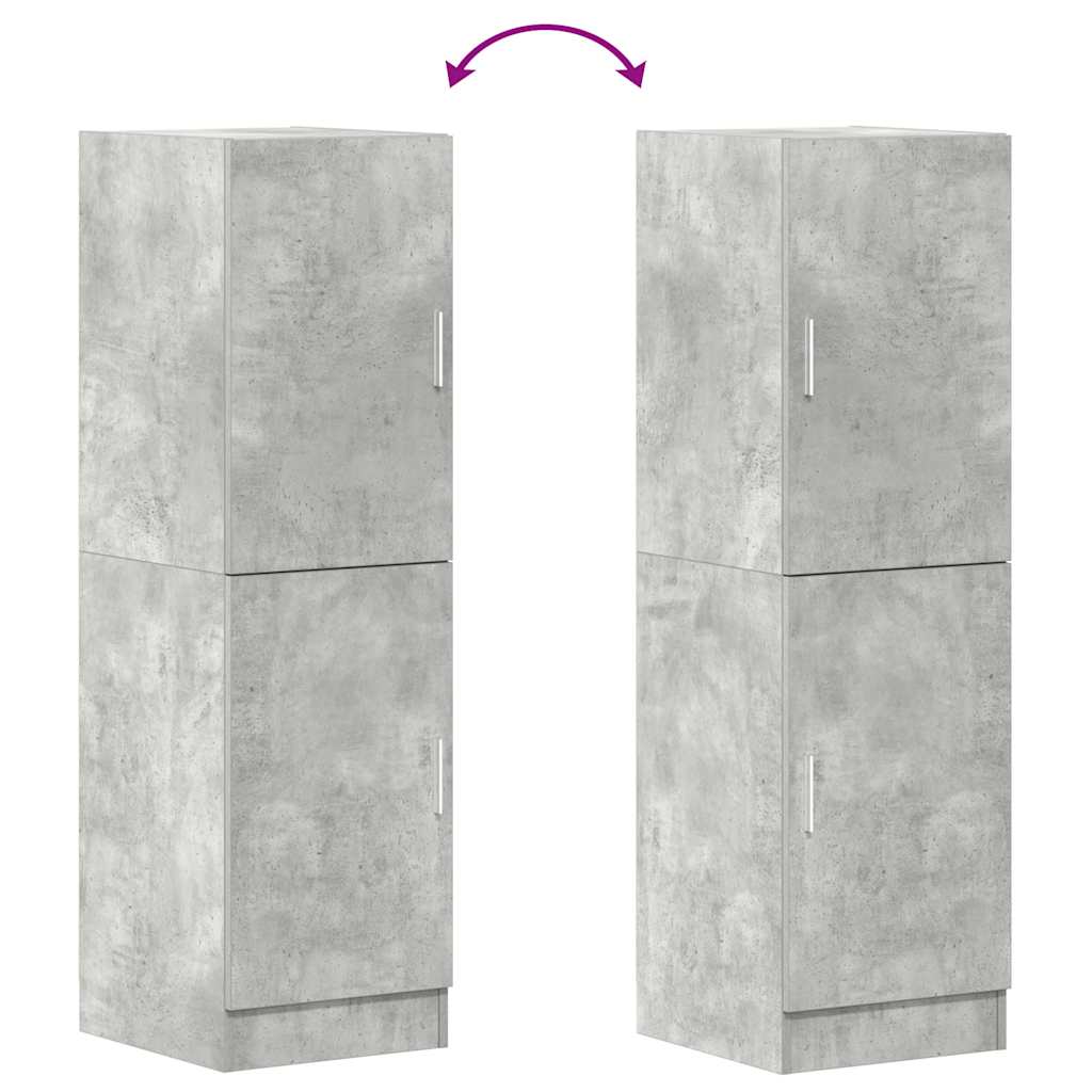 betonszürke szerelt fa konyhaszekrény 38 x 41,5 x 131,5 cm