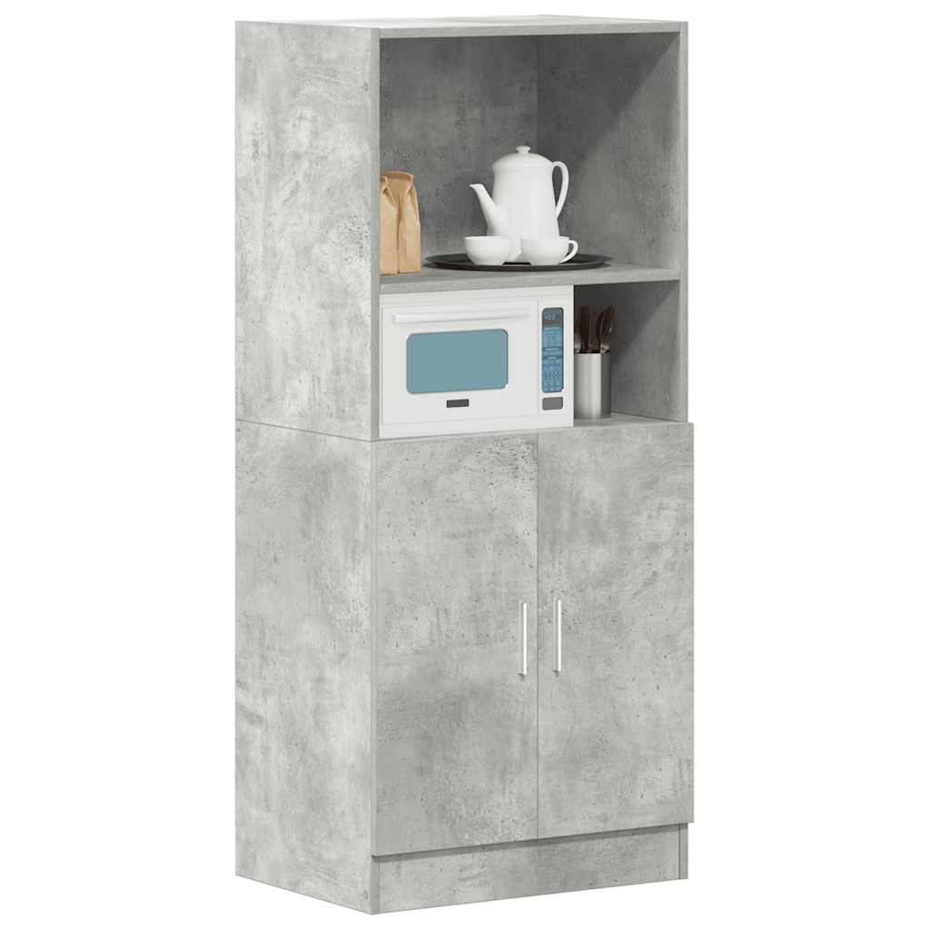 betonszürke szerelt fa konyhaszekrény 57 x 41,5 x 131,5 cm
