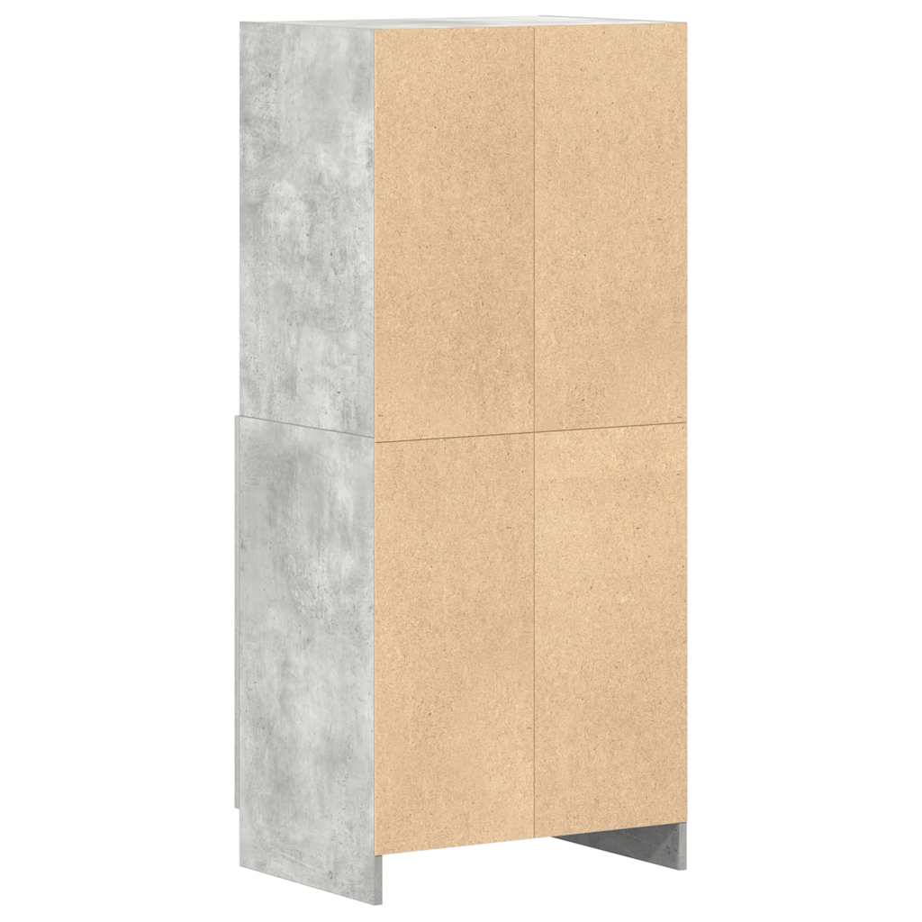 betonszürke szerelt fa konyhaszekrény 57 x 41,5 x 131,5 cm