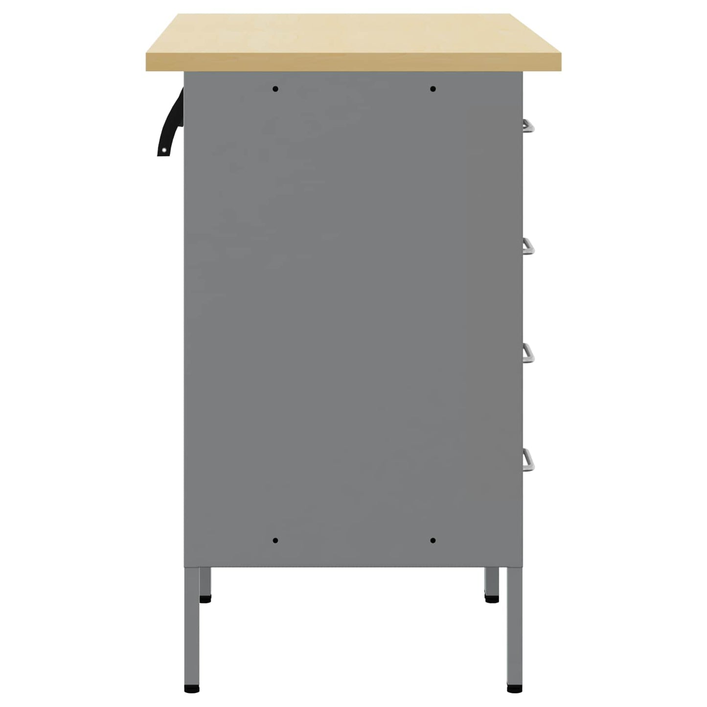 Munkaszekrény fiókkal 2 pcs Fekete és Szürke 100 x 55 x 85 cm