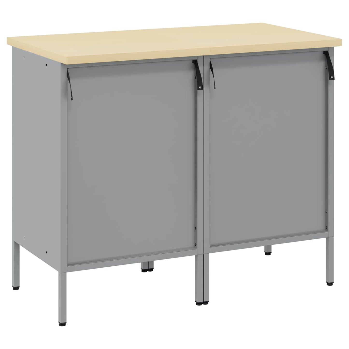 Munkaszekrény fiókkal 2 pcs Piros és Szürke 100 x 55 x 85 cm