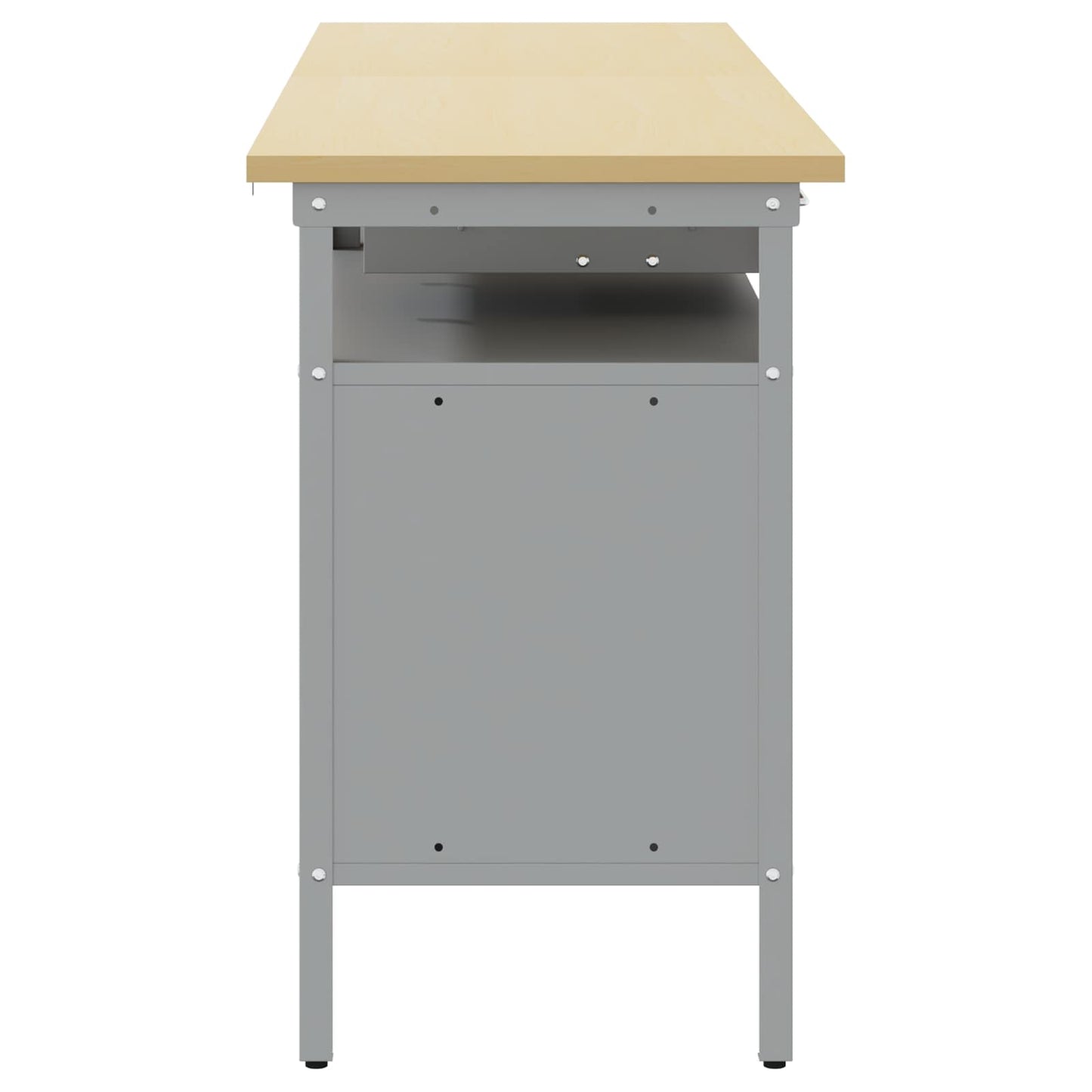 Munkapad készlet zárral 2 pcs Fekete és Szürke 200 x 55 x 85 cm