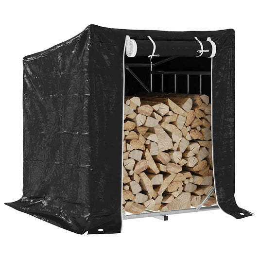 Tűzifa állvány esővédővel 100,5x100,5x110,5 cm horganyzott acél