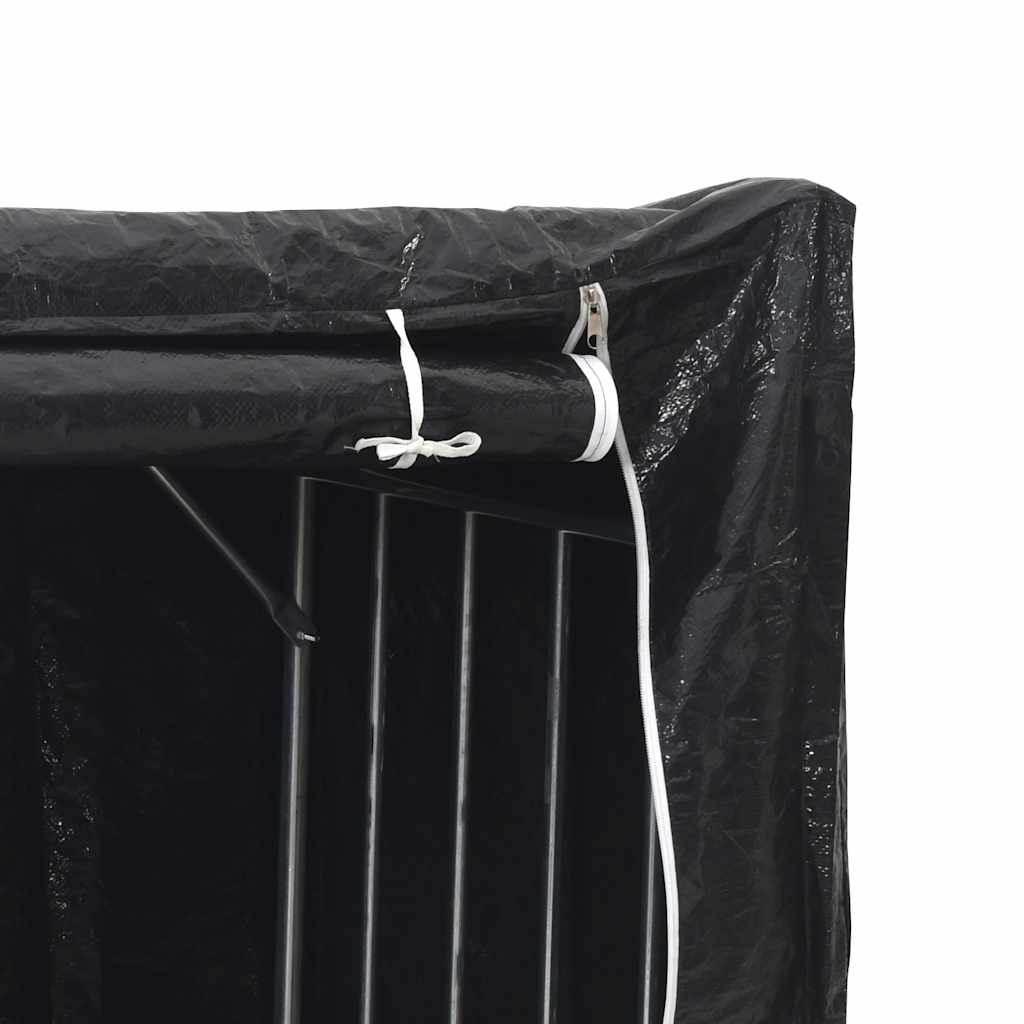 Tűzifa állvány esővédővel 200,5x100,5x110,5 cm horganyzott acél