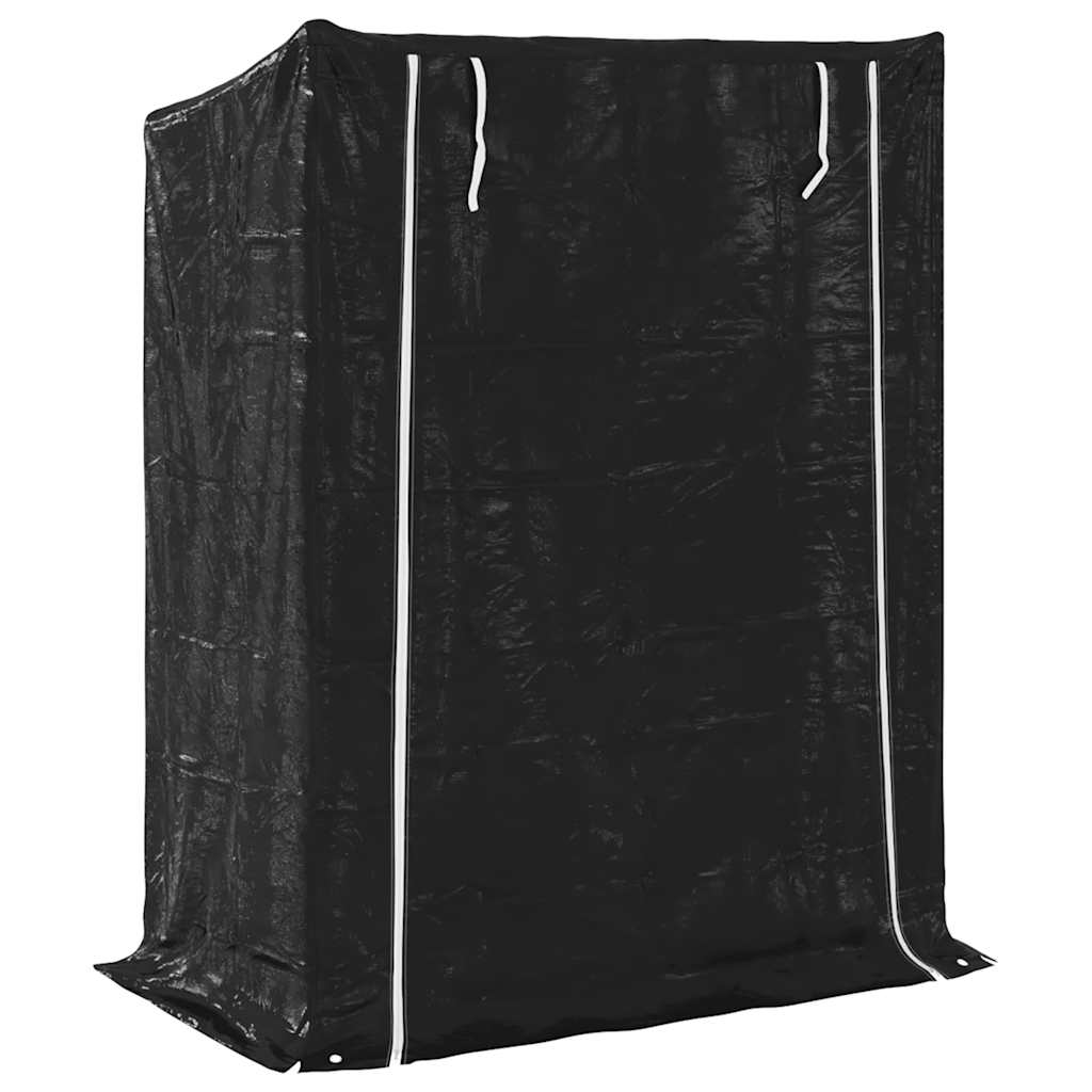 tűzifa állvány esővédővel 150x80x200 cm horganyzott acél