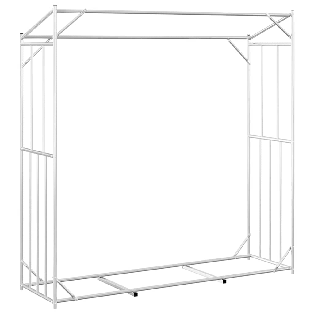 Tűzifa állvány esővédővel 200x60x200 cm horganyzott acél