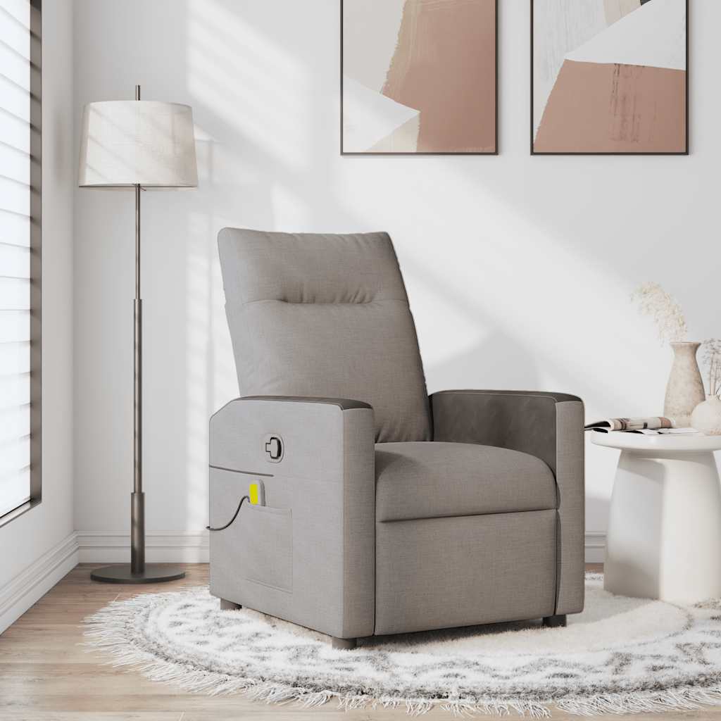 tópszínű szövet dönthető masszázsfotel
