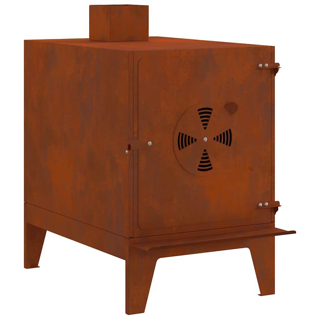 kemping tűzhely 35x50x60 cm Corten acél