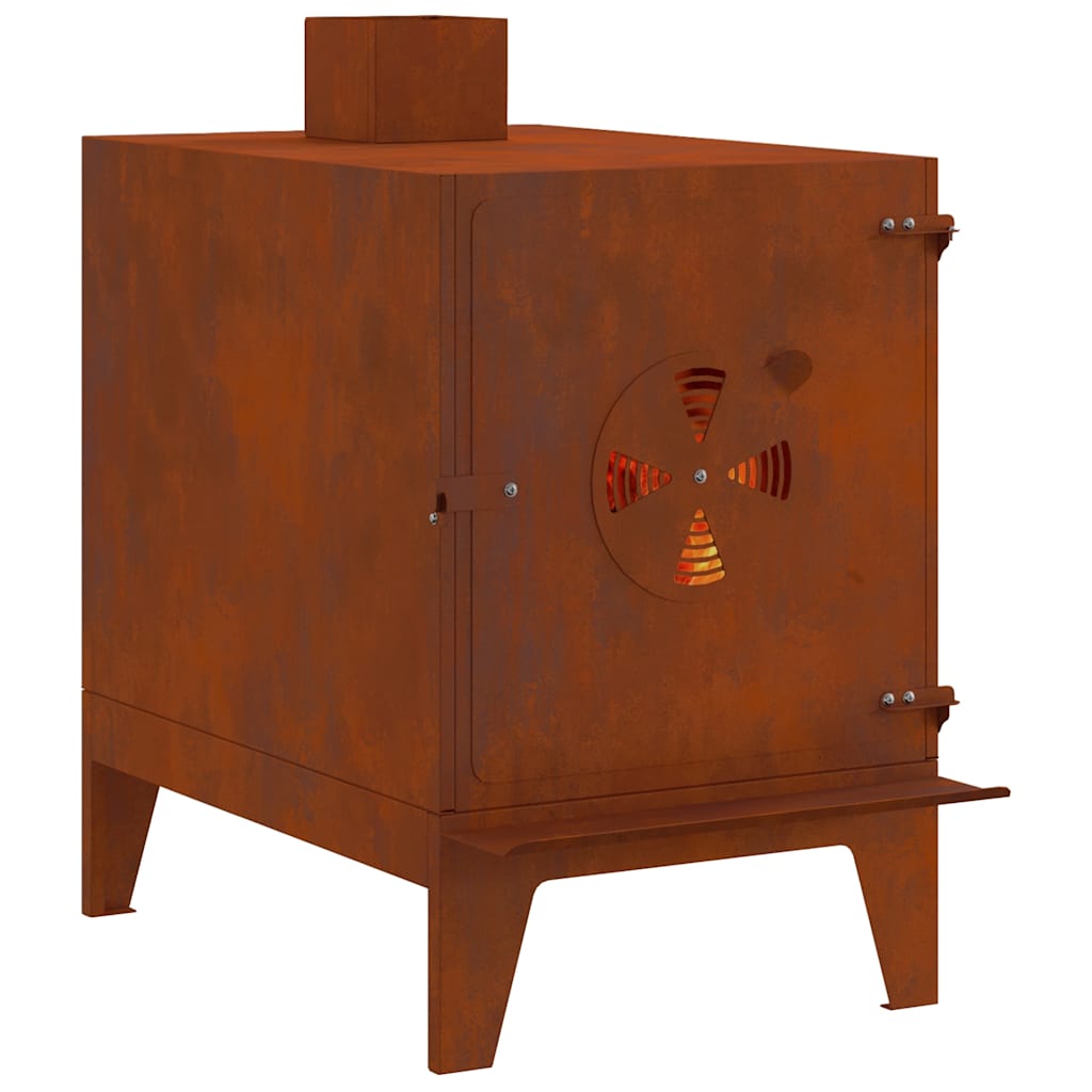 kemping tűzhely 35x50x60 cm Corten acél