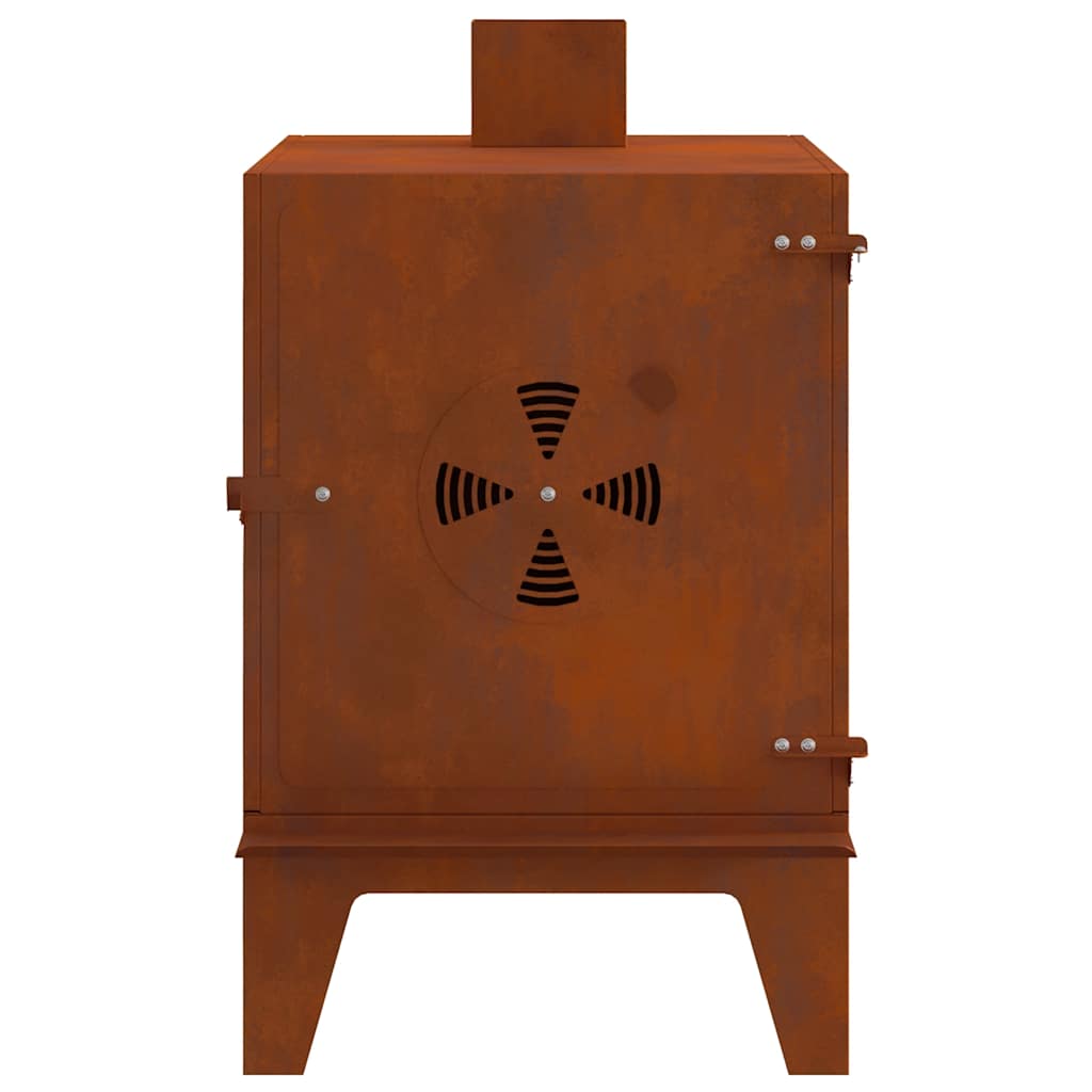 kemping tűzhely 35x50x60 cm Corten acél