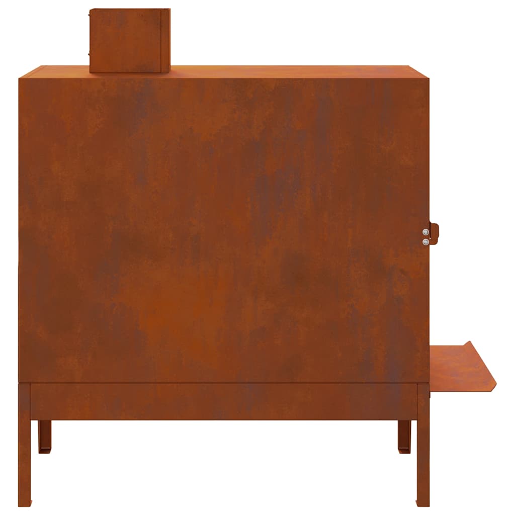 kemping tűzhely 35x50x60 cm Corten acél