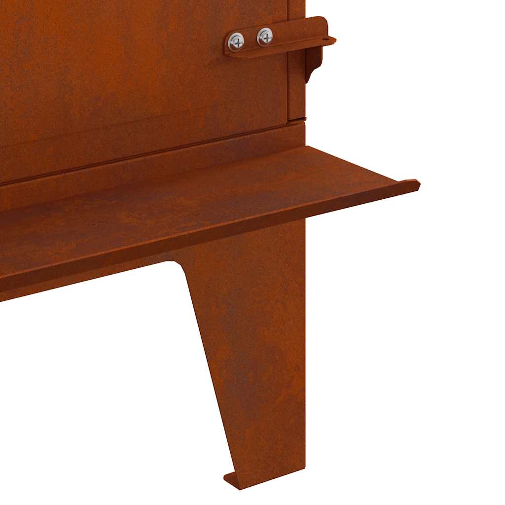 kemping tűzhely 35x50x60 cm Corten acél