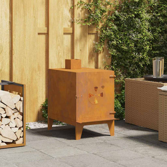 kemping tűzhely 35x50x60 cm Corten acél