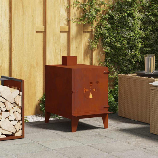 kemping tűzhely 35x50x60 cm Corten acél