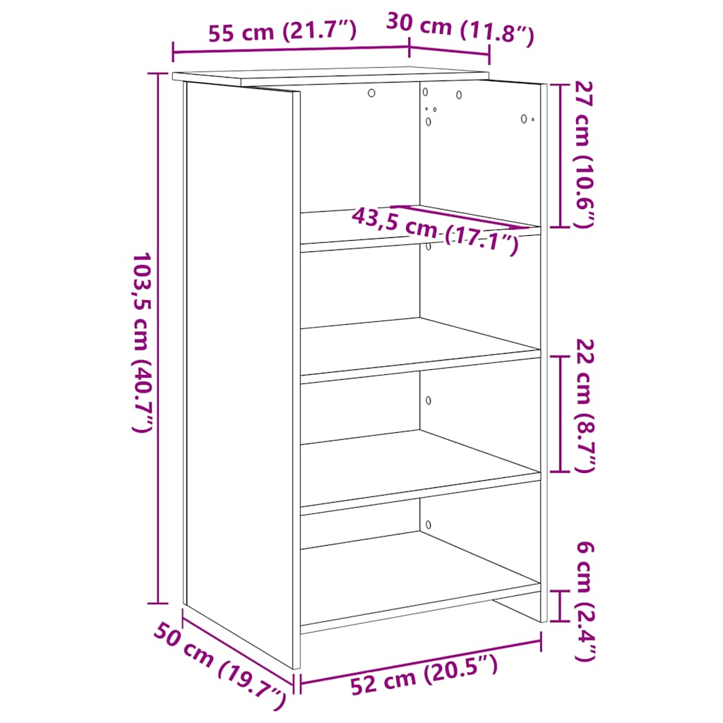 recepciós pult fekete 55x50x103,5 cm szerelt fa