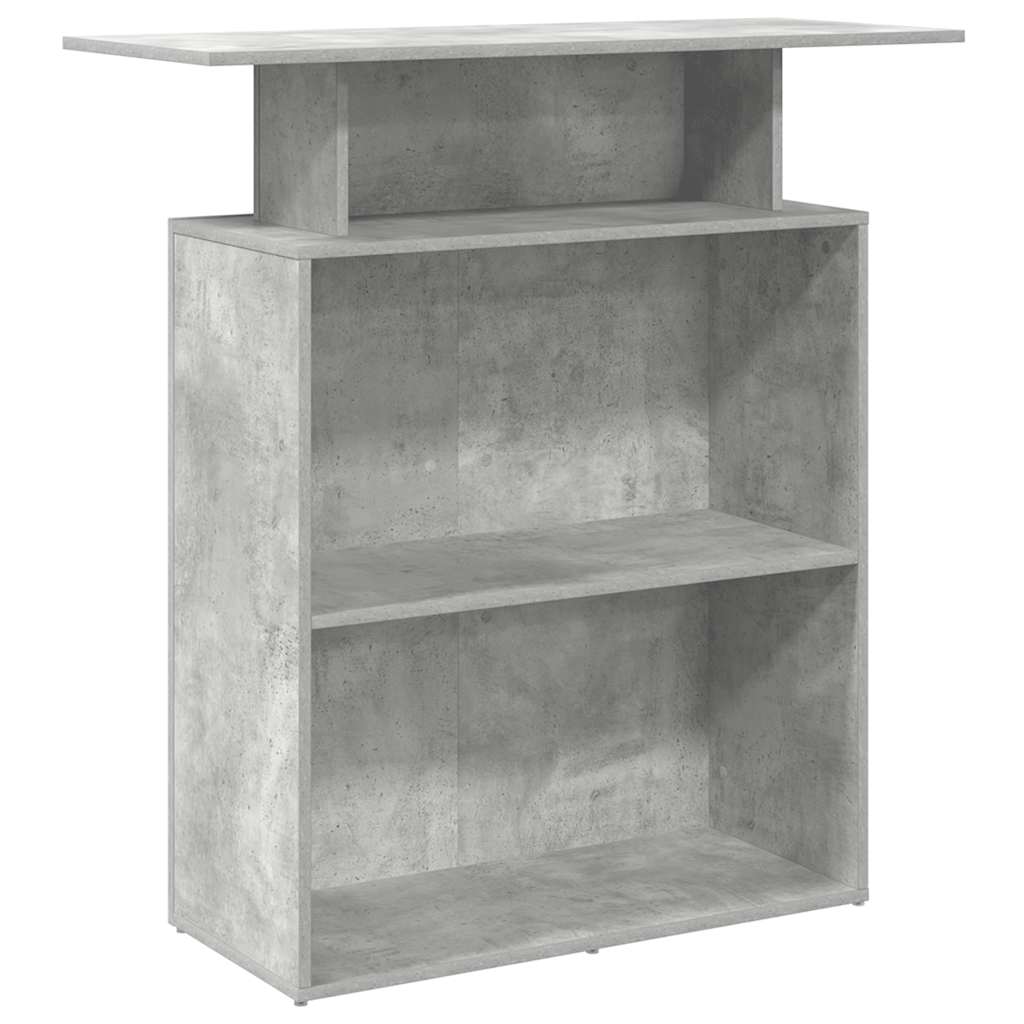 recepciós pult betonszürke 100x40x104 cm szerelt fa