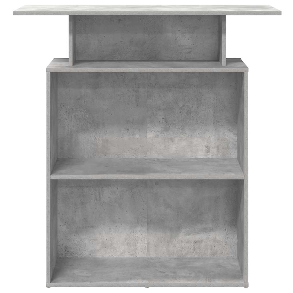 recepciós pult betonszürke 100x40x104 cm szerelt fa