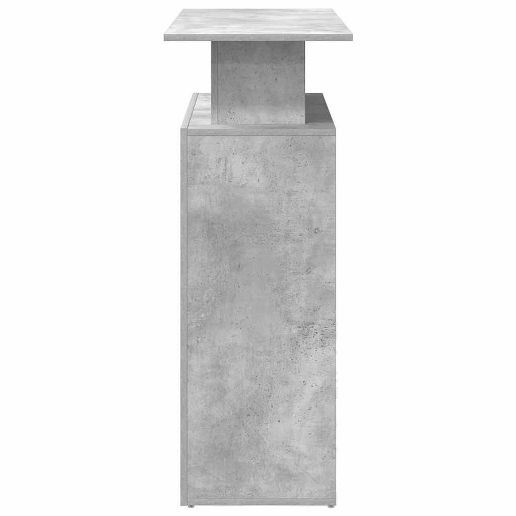 recepciós pult betonszürke 100x40x104 cm szerelt fa