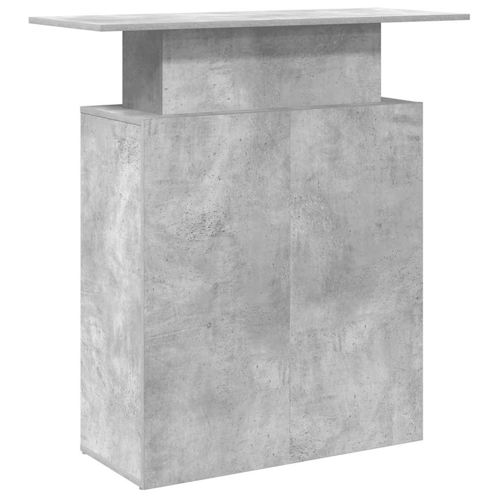 recepciós pult betonszürke 100x40x104 cm szerelt fa