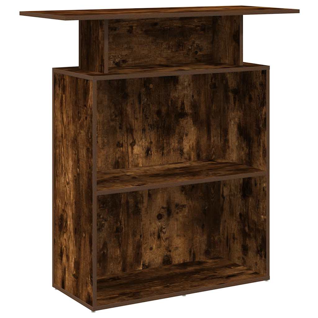 recepciós pult füstös tölgy 100x40x104 cm szerelt fa
