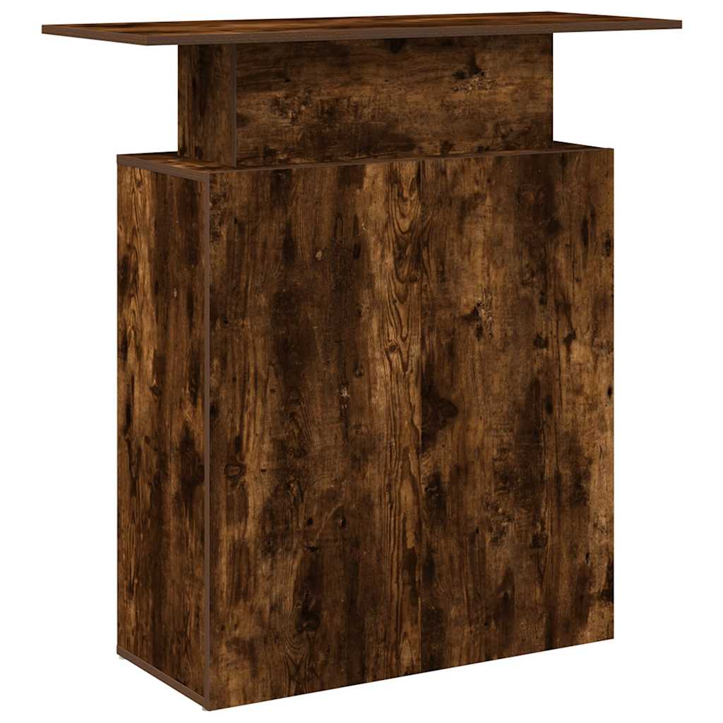 recepciós pult füstös tölgy 100x40x104 cm szerelt fa