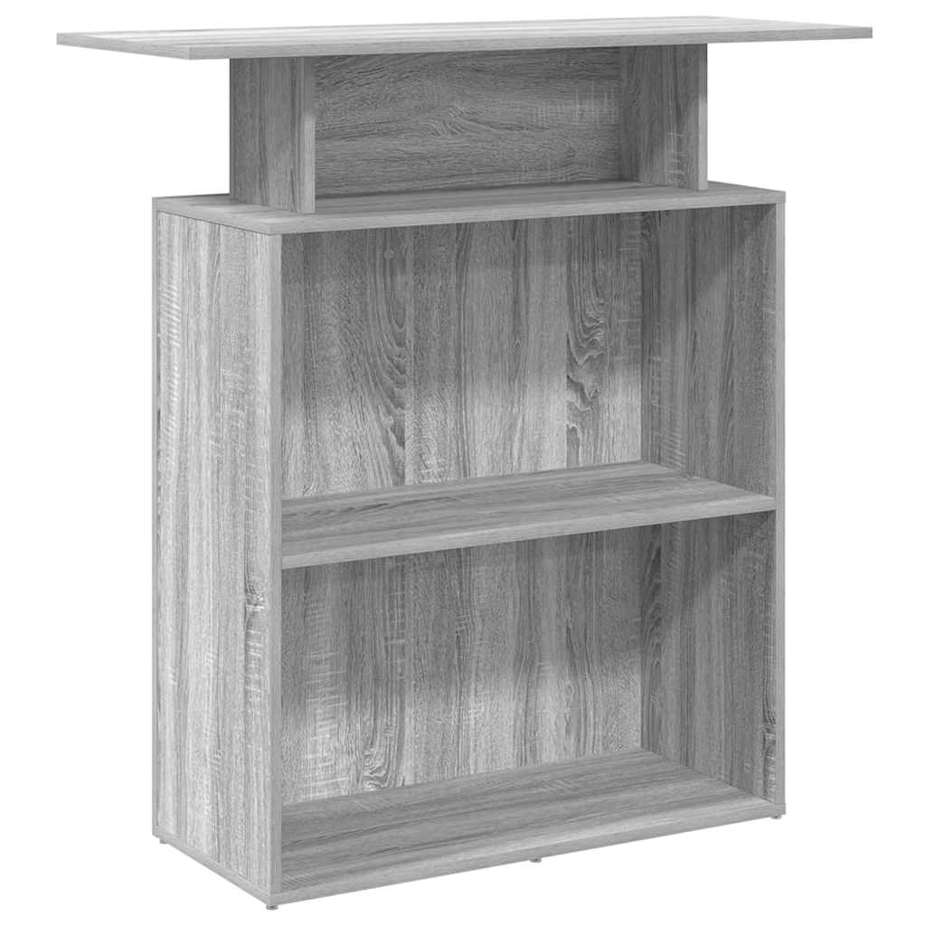 recepciós pult szürke sonoma 100x40x104 cm szerelt fa