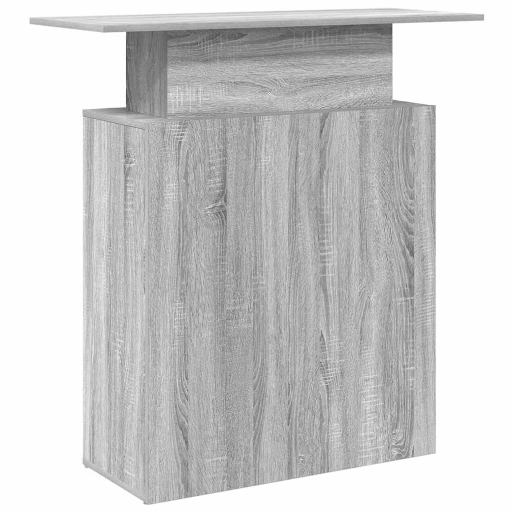 recepciós pult szürke sonoma 100x40x104 cm szerelt fa