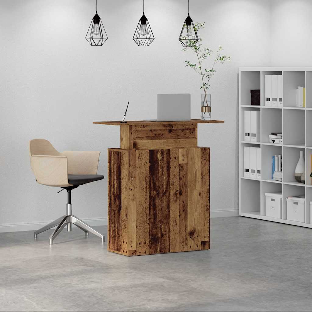recepciós pult antik fa 100x40x104 cm szerelt fa