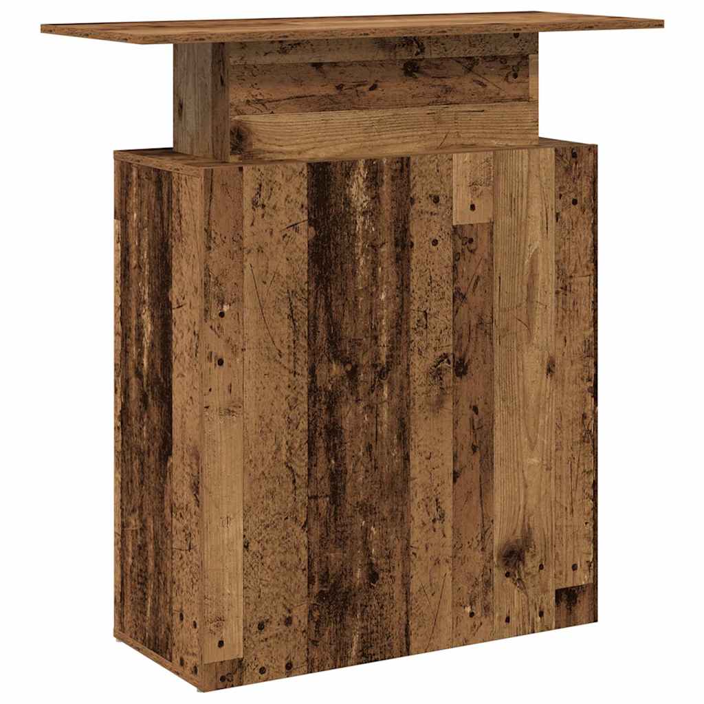 recepciós pult antik fa 100x40x104 cm szerelt fa