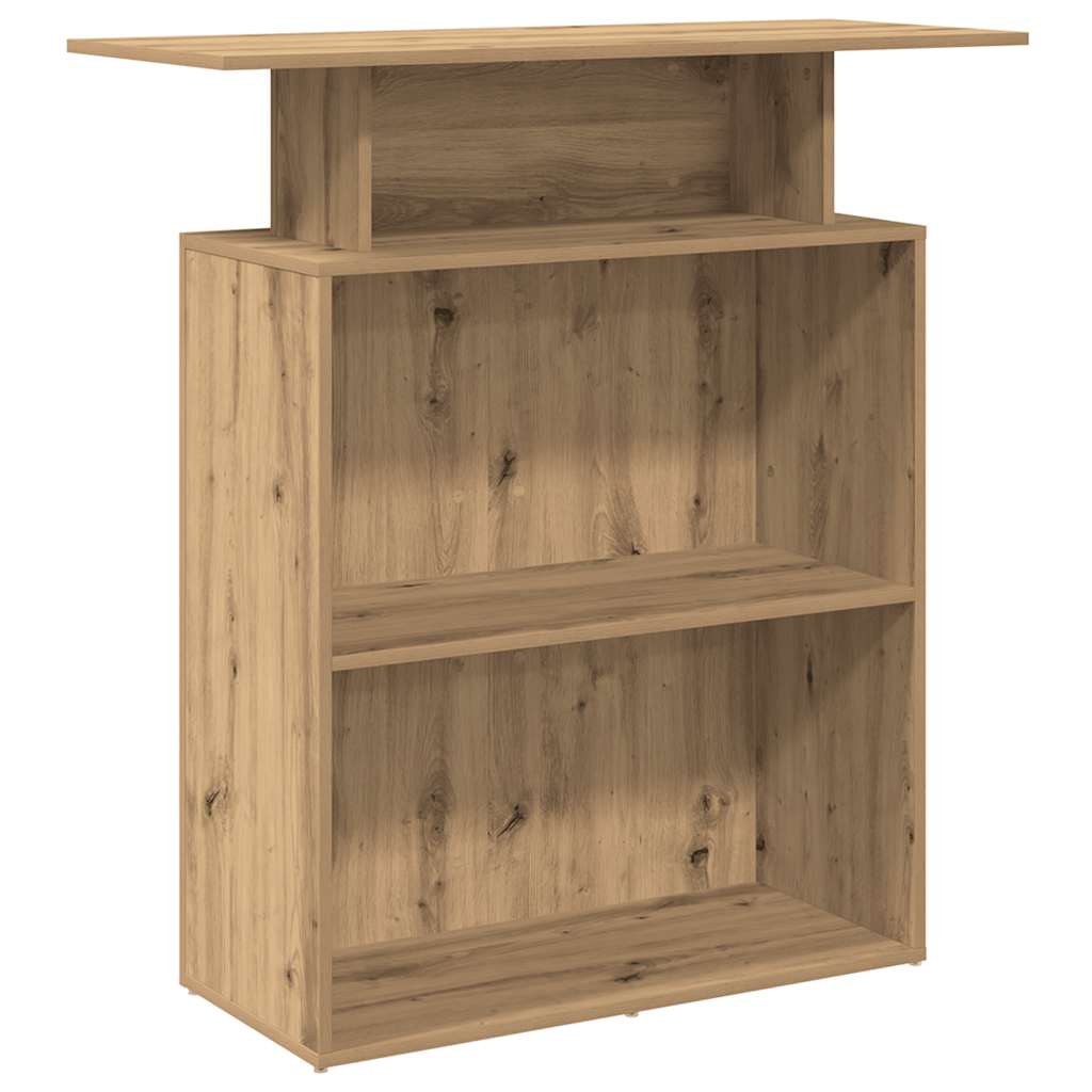 recepciós pult kézműves tölgy 100x40x104 cm szerelt fa