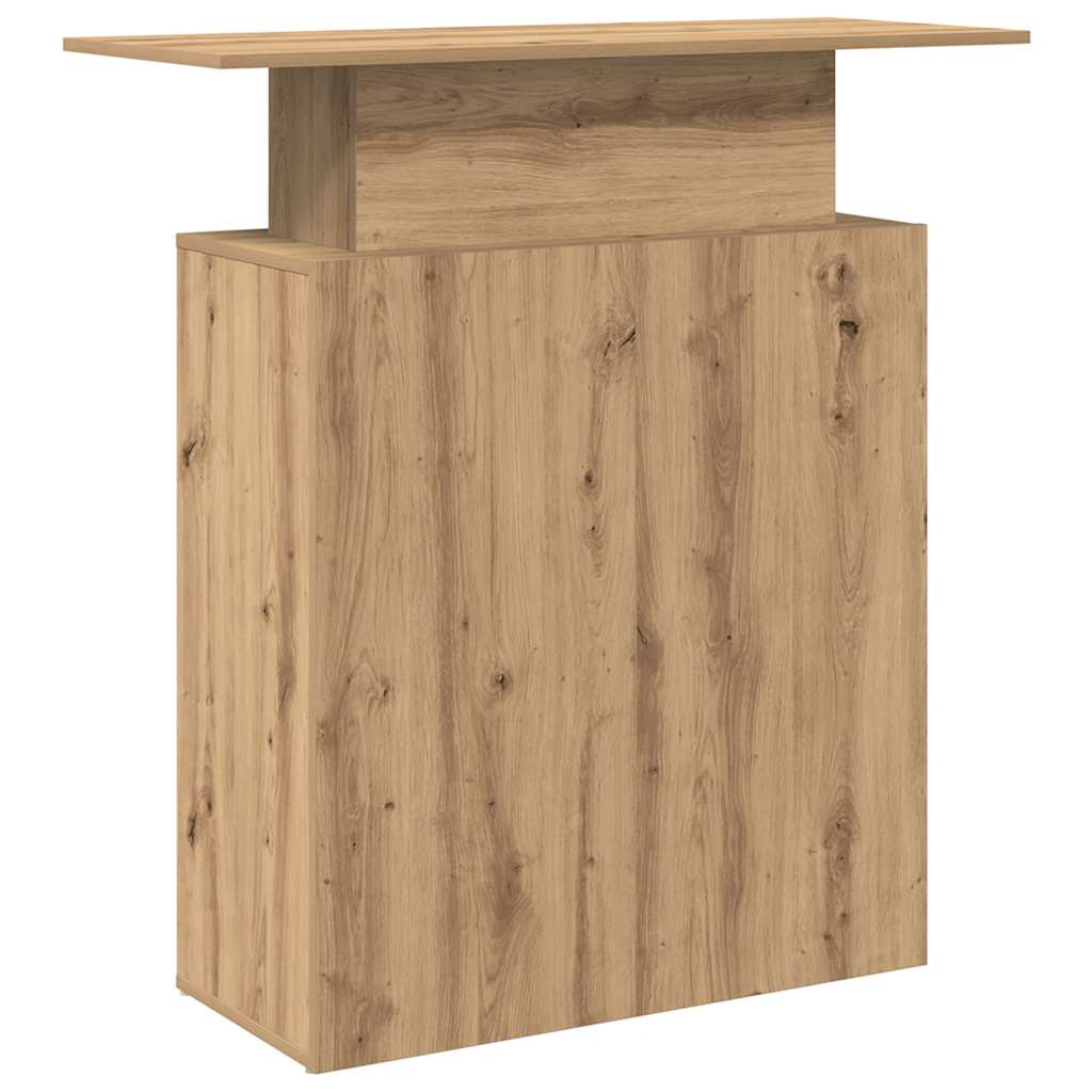recepciós pult kézműves tölgy 100x40x104 cm szerelt fa