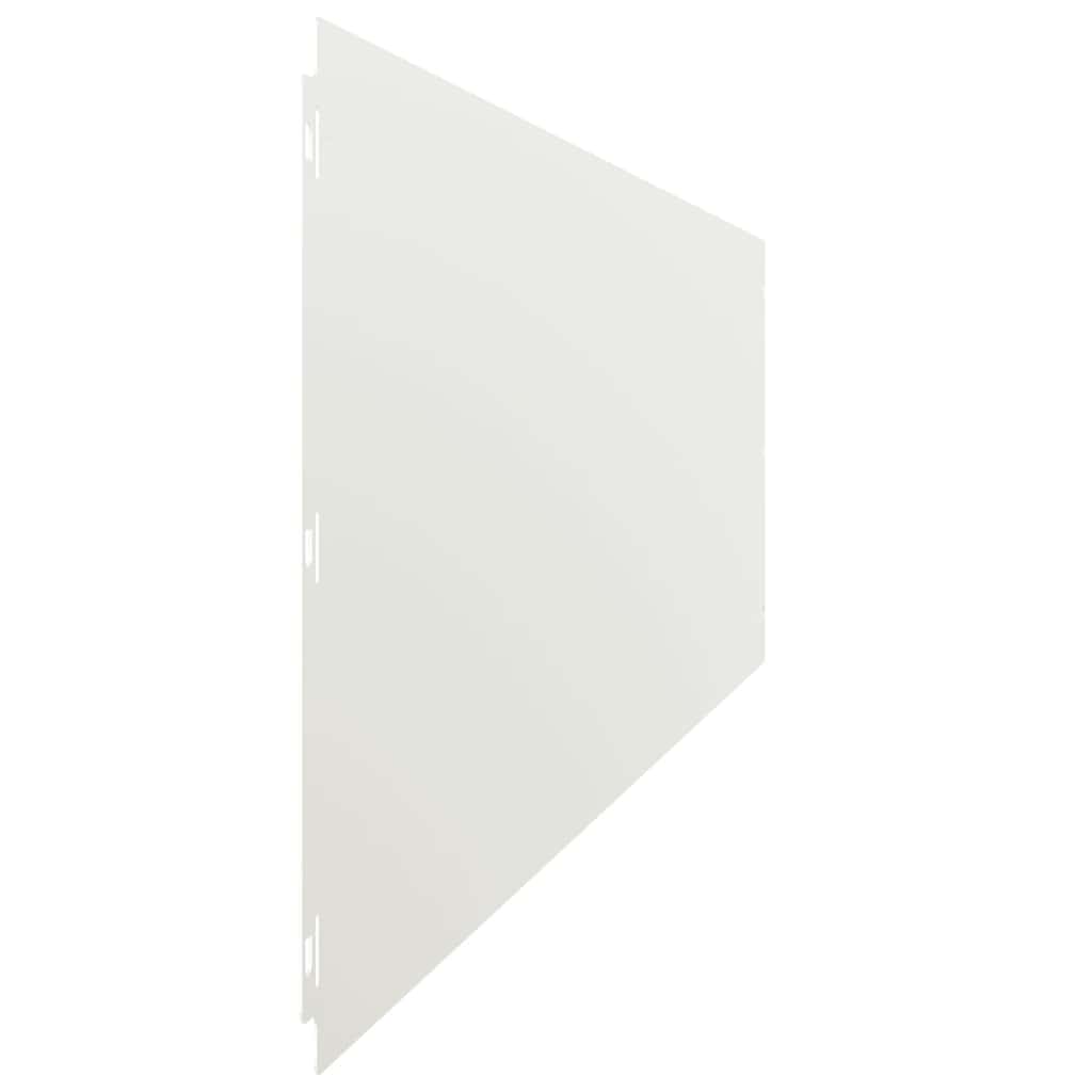 Fűszegélyezés 20 db 25 x 103 cm Hidegen hengerelt acél Fehér