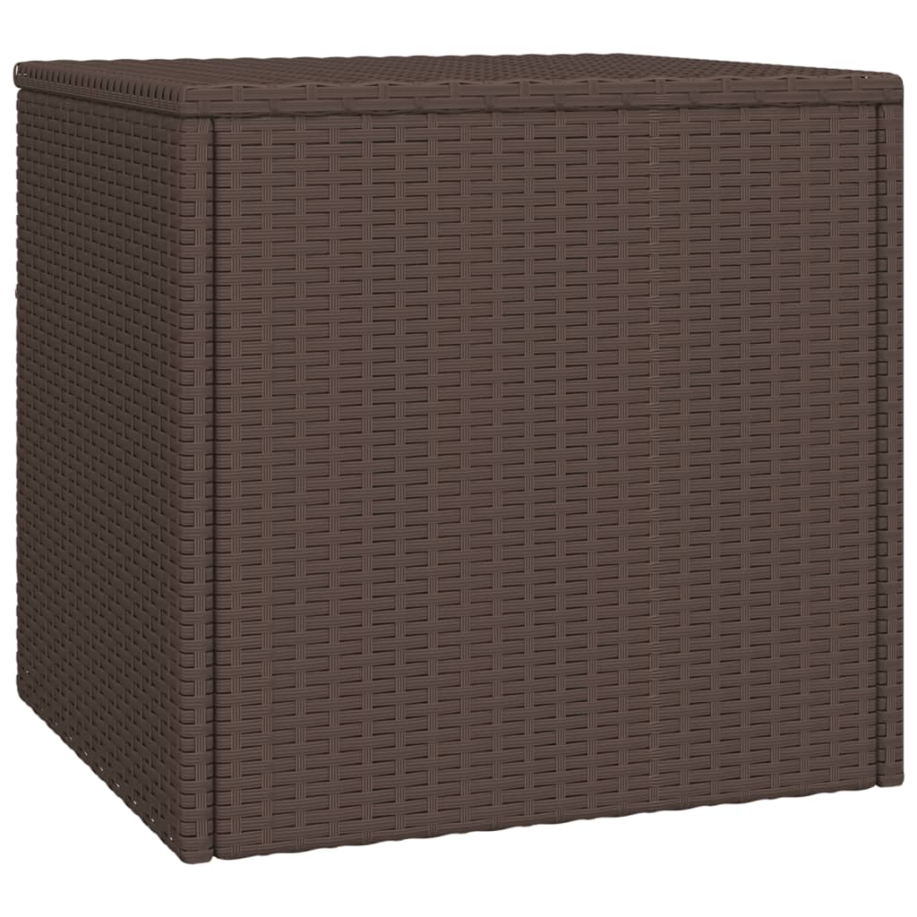 3 db barna polyrattan kerti kisasztal